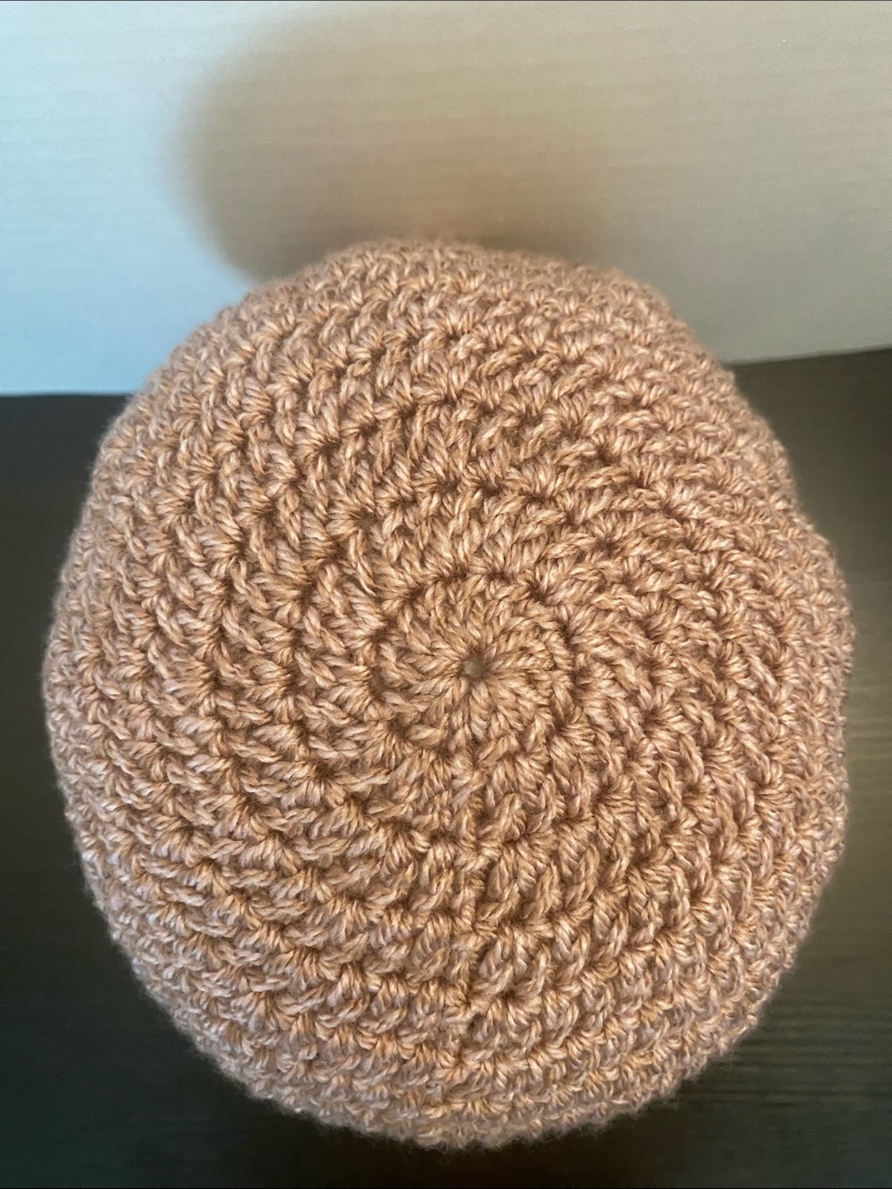 Women's Crochet Slouch Beanie - Blush Pink - Picture 4 of 8